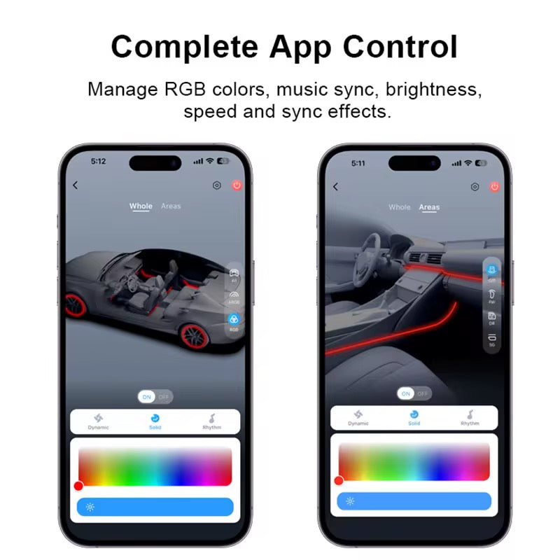 JAB Performance RGBIC Interior Ambient Lighting Kit – App Controlled Dynamic LED Upgrade