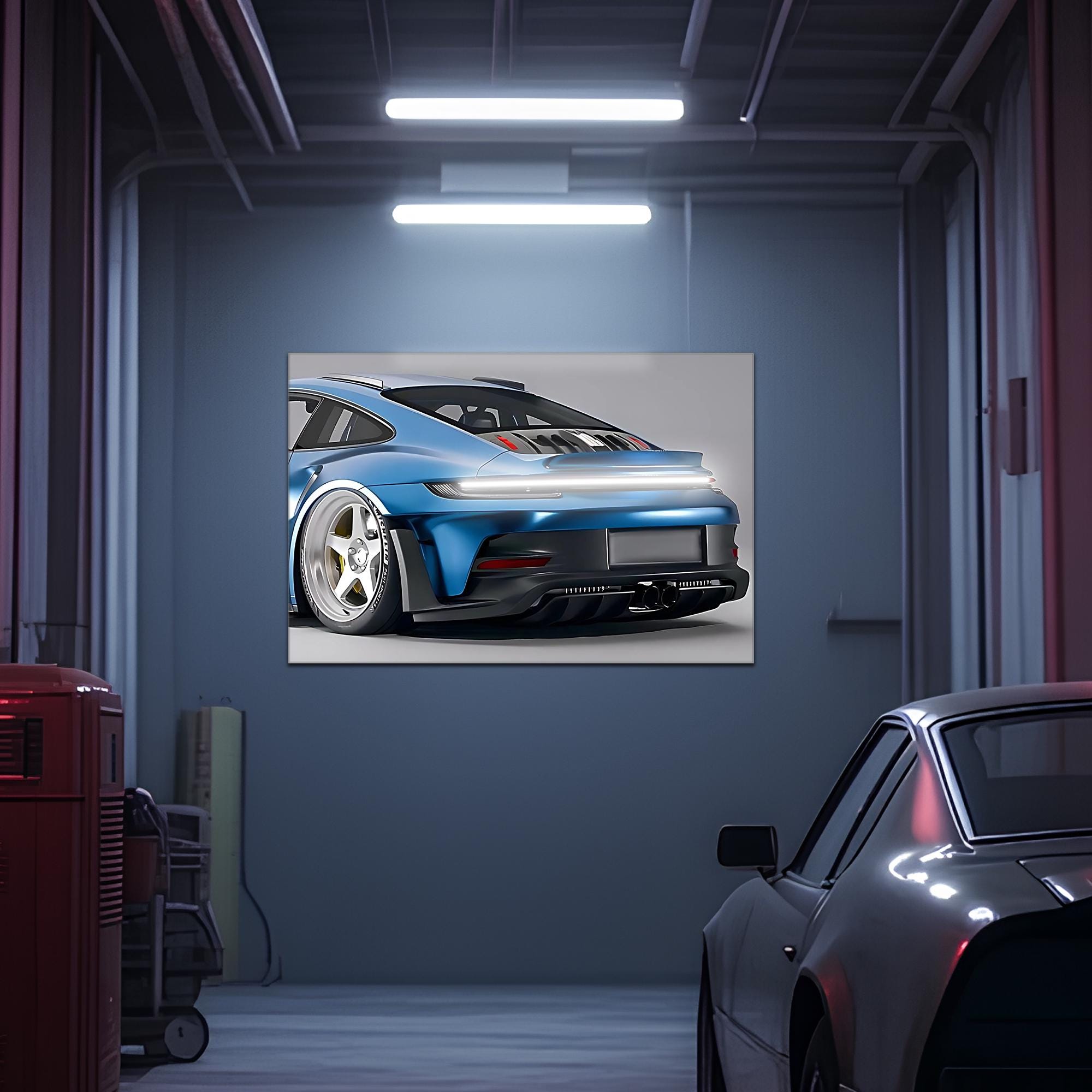 Custom Car Neon Sign - Personalized LED Garage Decor for Car Enthusiasts - UV Printed Plexiglass Wall Art - Adjustable Light & Free Shipping