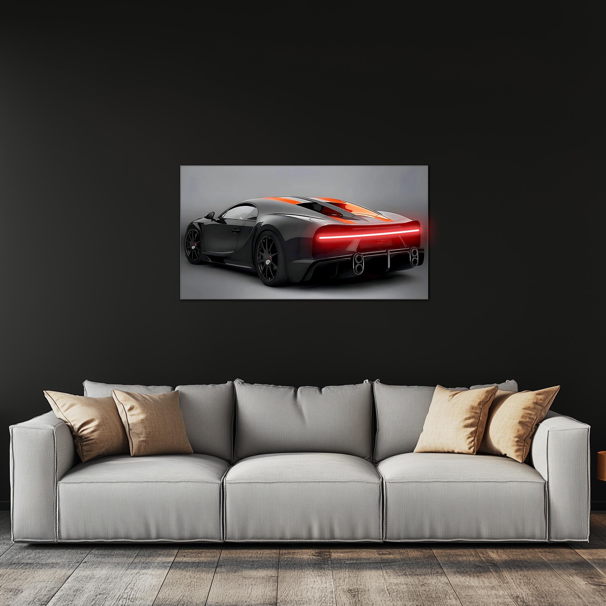 Luxury Sports Car Neon Wall Art – Large LED Garage Decor – Gift for Car Enthusiasts – Man Cave Wall Sign – Free Shipping & Returns