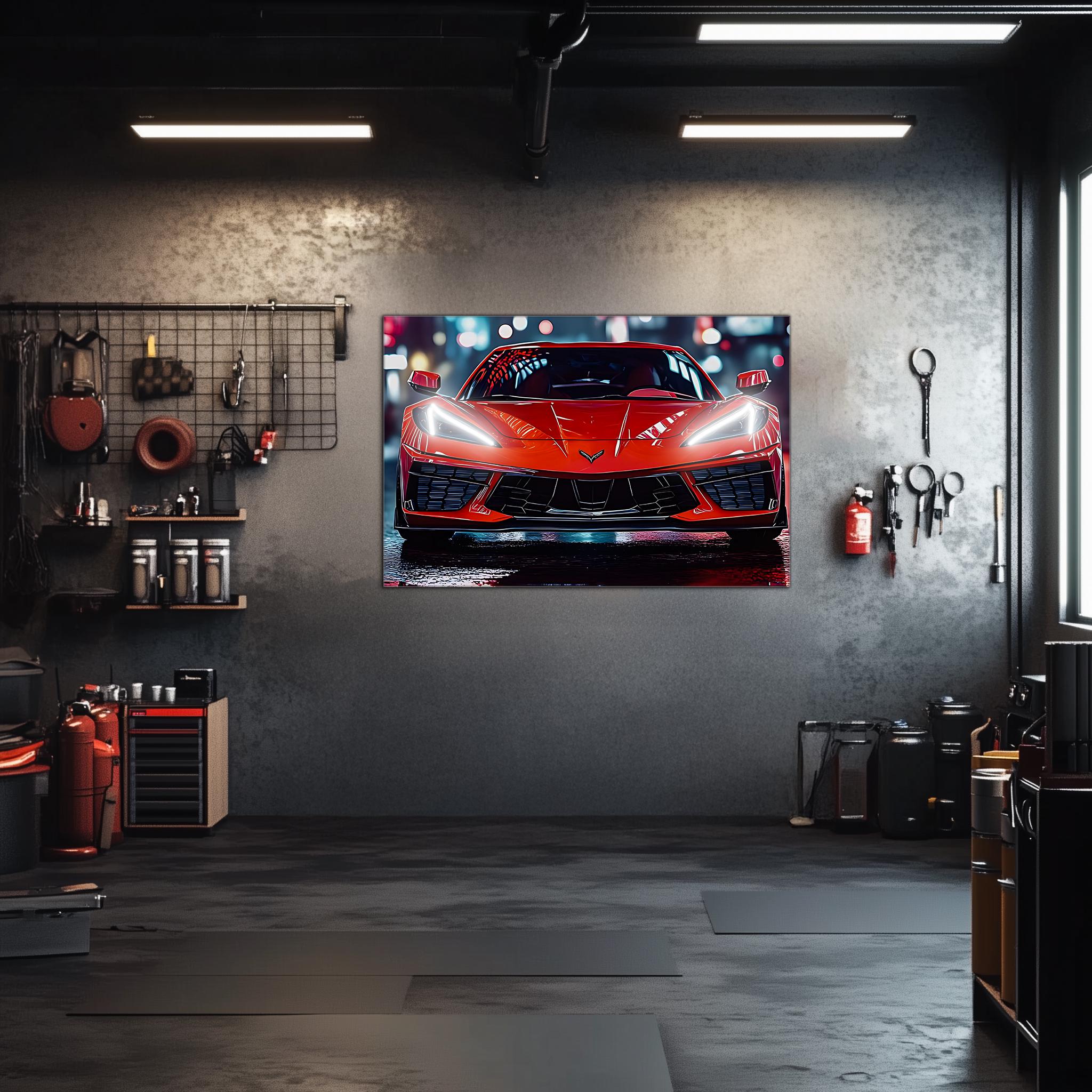 Supercar Neon Wall Art - UV Printed LED Plexiglass Sign for Garage, Man Cave & Racing Fans - Adjustable Light and Free Shipping