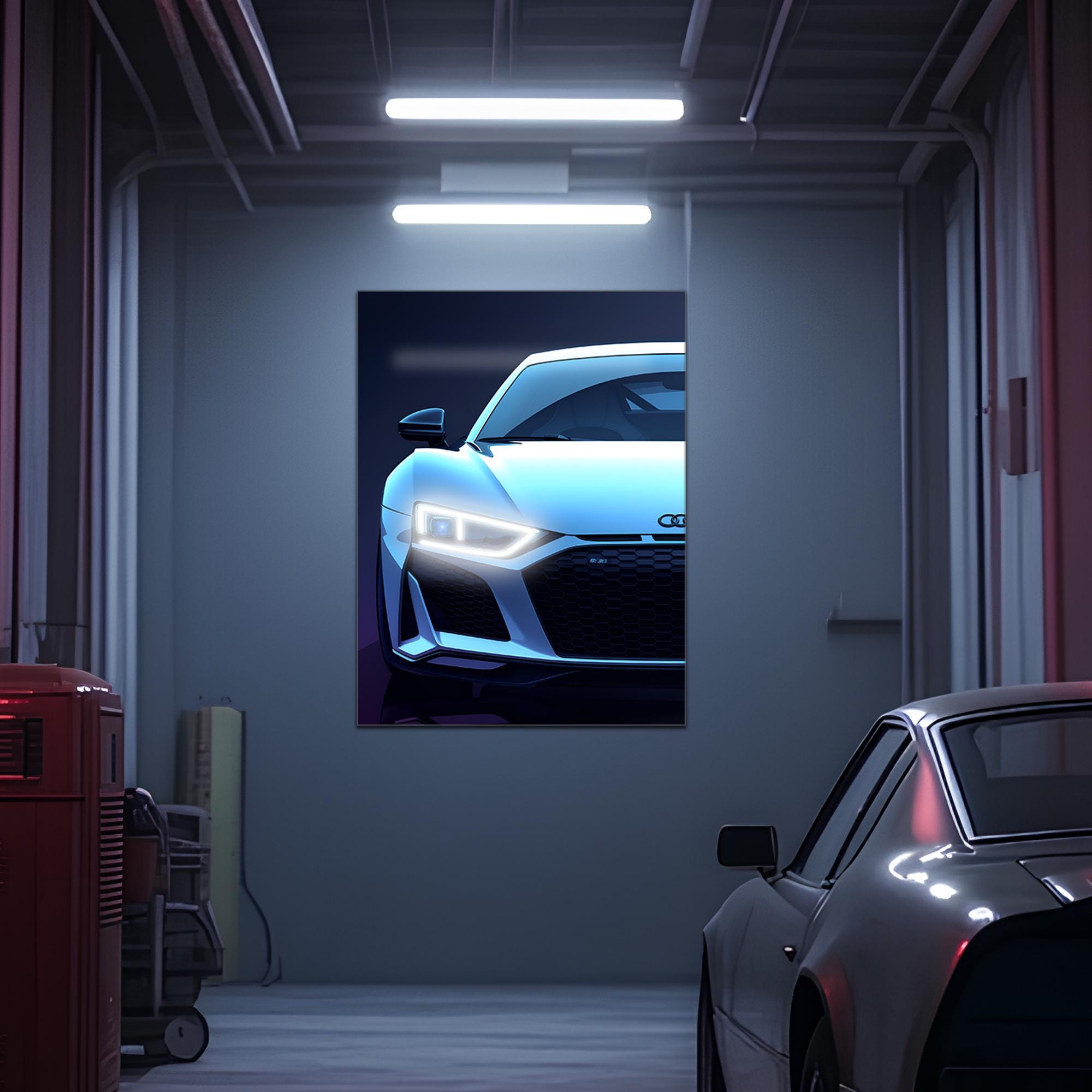 Luxury Sports Car Front View Wall Art – LED Garage Decor – Supercar Enthusiast Gift – Man Cave Automotive Sign – Free Shipping & Returns