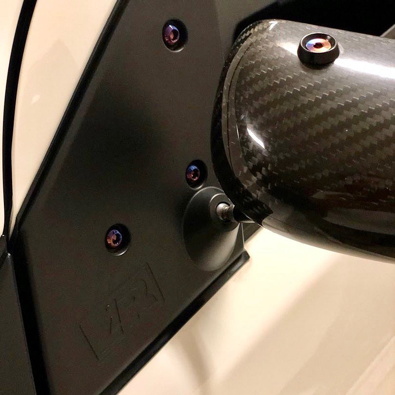 JDC Titanium Hardware for APR GT3 Mirrors | Evo 8/9