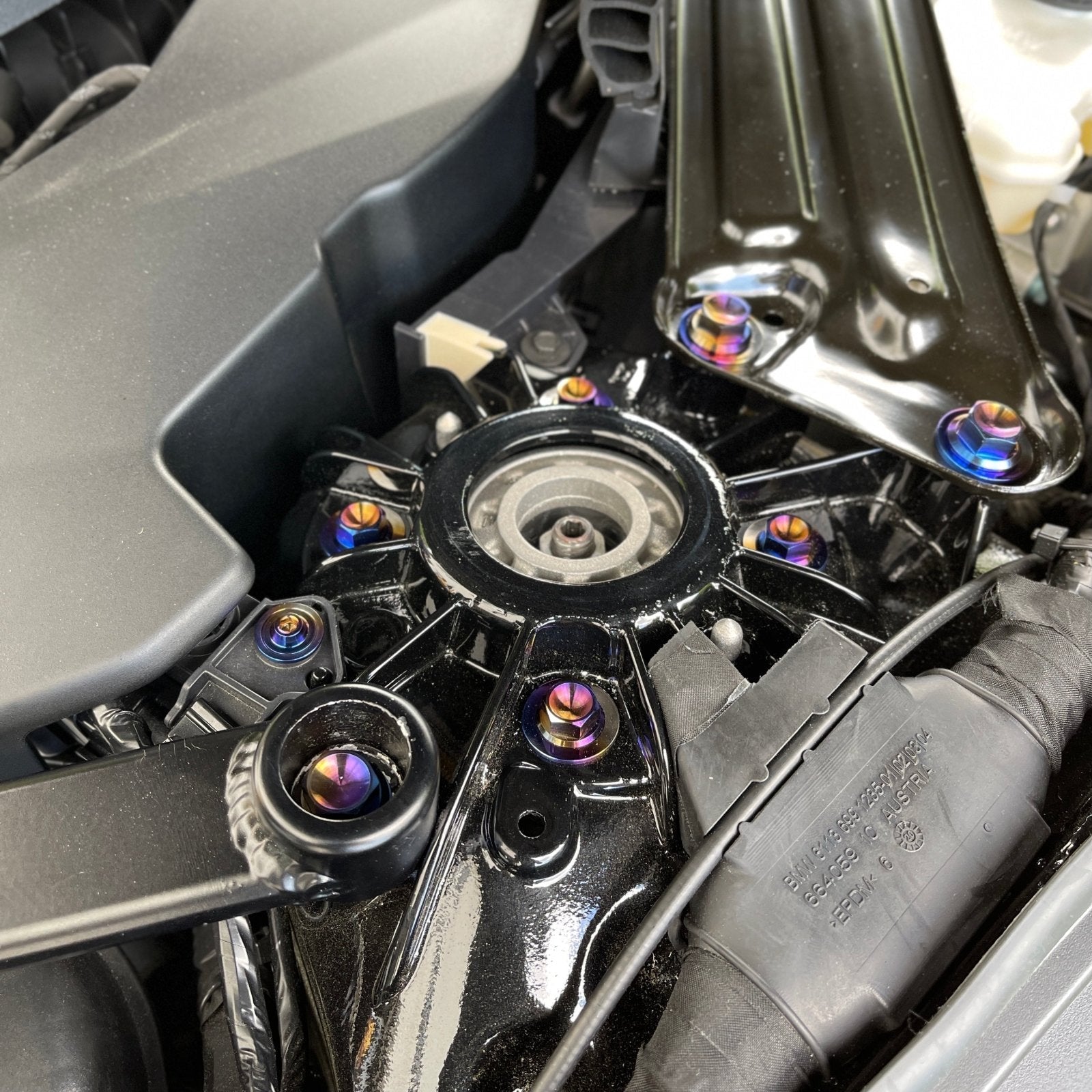 JDC Titanium Engine Bay Dress-Up Hardware Kit | A90 Toyota Supra
