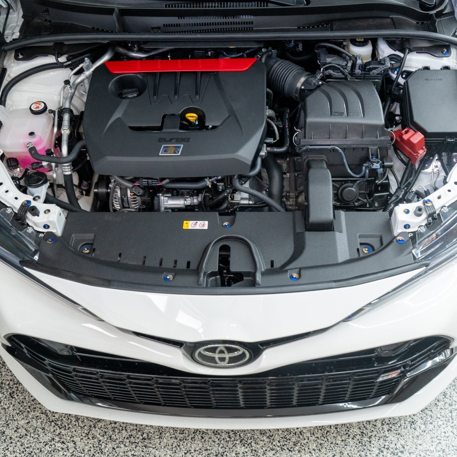 JDC Titanium Engine Bay Dress-Up Hardware Kit | 2023+ GR Corolla