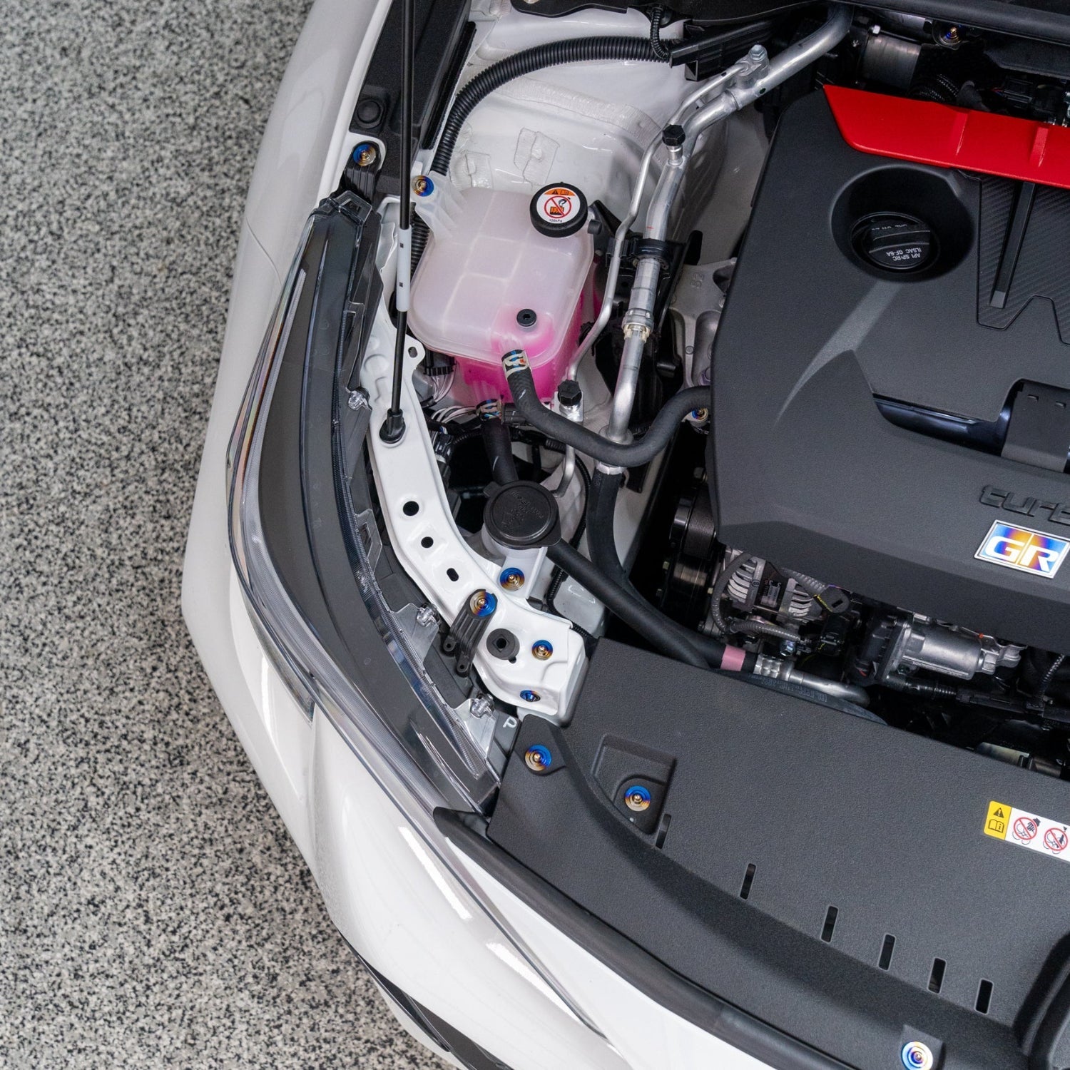JDC Titanium Engine Bay Dress-Up Hardware Kit | 2023+ GR Corolla