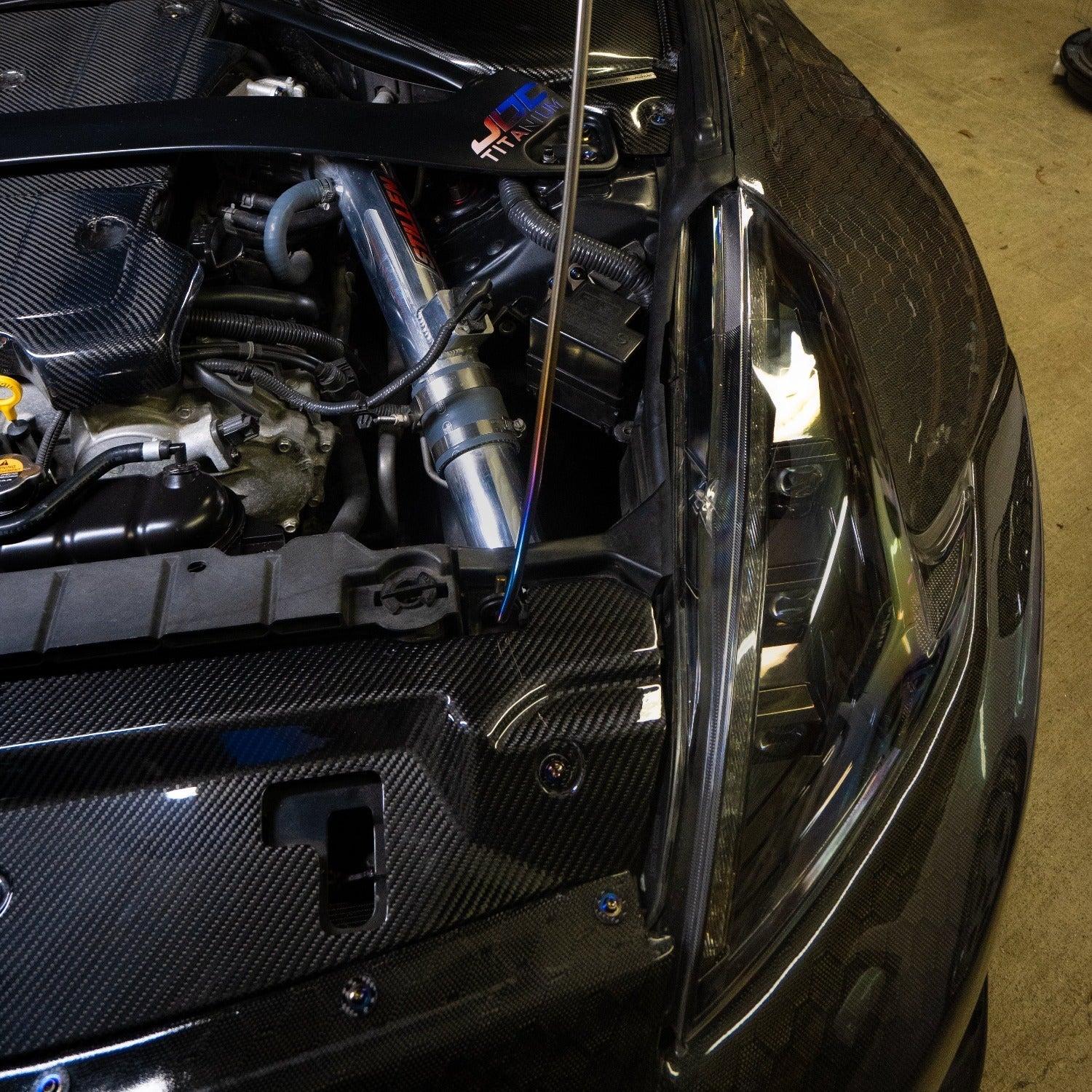 JDC Titanium Engine Bay Dress-Up Hardware Kit | Nissan 370z
