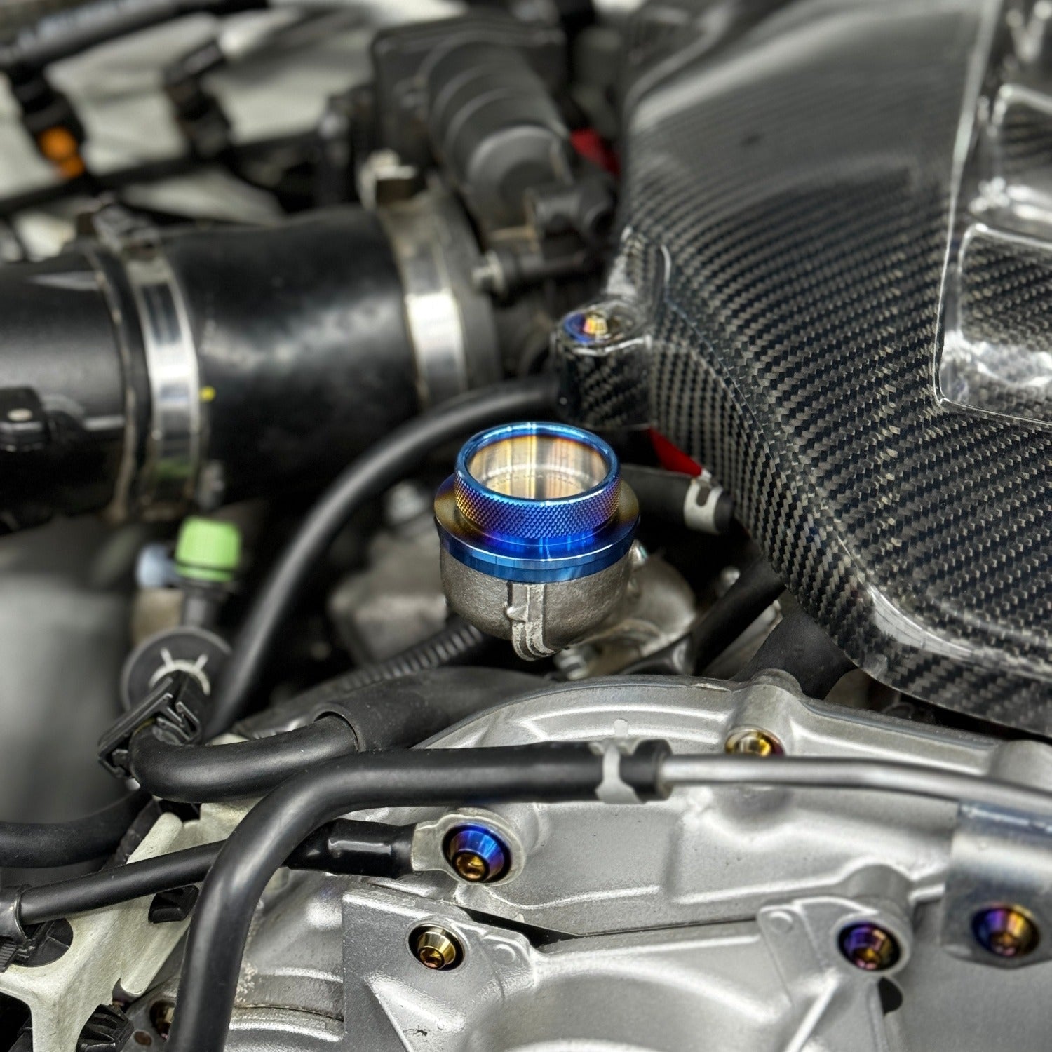 JDC Titanium Oil Cap | Nissan R35 GT-R/Multiple Nissan Applications