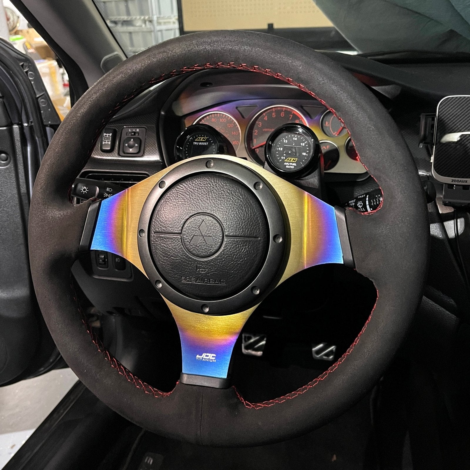JDC Titanium Steering Wheel Overlay | Evo 7/8/9